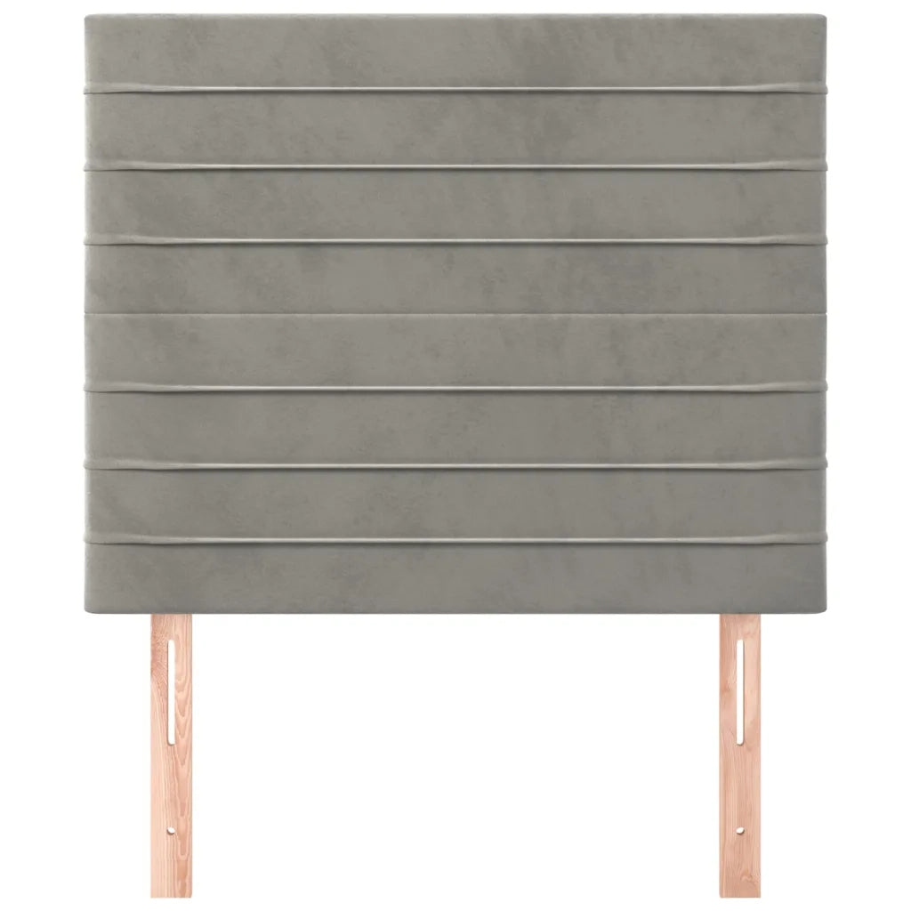 Testiera Grigio Chiaro 100x5x118/128 cm Velluto 3116514