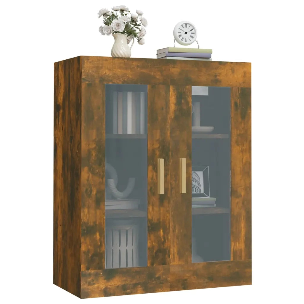 Armadietto Pensile a Parete Rovere Fumo 69,5x34x90 cm cod mxl 19361