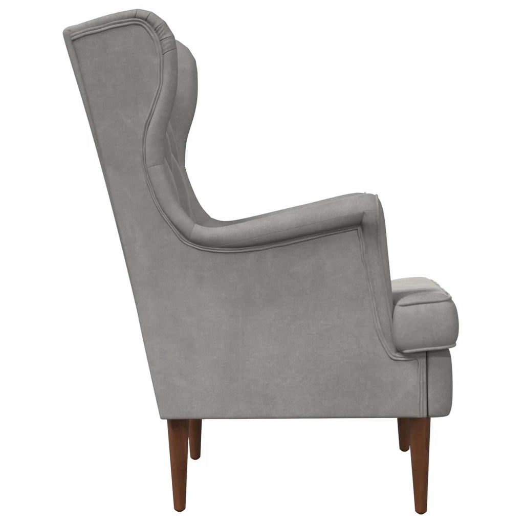 Poltrona | Sedia Relax Grigio Chiaro Velluto