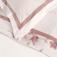 Set Lenzuola Matrimoniale Sopra Sotto e Federe con Stampa Garrini Sophie Rosa