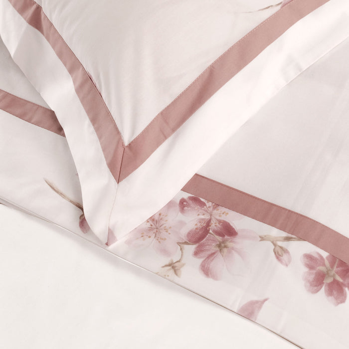 Set Lenzuola Matrimoniale Sopra Sotto e Federe con Stampa Garrini Sophie Rosa