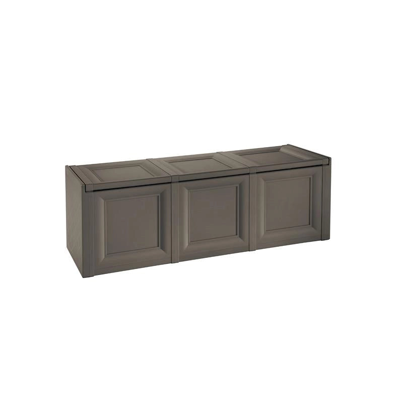 BAULE CONTENITORE DA ESTERNO WENGÉ 125X40X42 CM – CASSAPANCA MULTIUSO SALVASPAZIO PER BALCONE, TERRAZZO E VERANDA