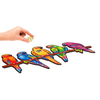 UNIDRAGON Puzzle in Legno 193 pz Playful Parrots Medio 44x25 cm 444695