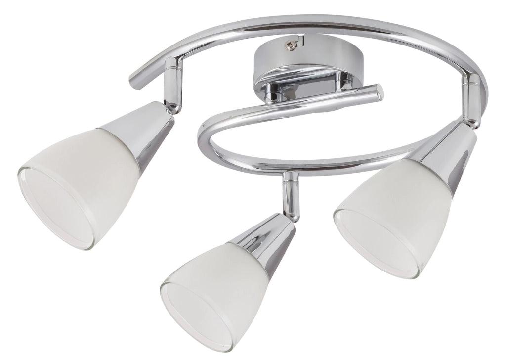 Spot da soffitto Rabalux Nicolette cromo/bianco 3xE14