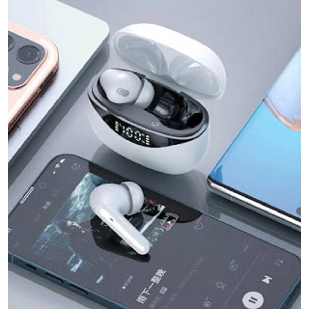 Trade Shop - Set Doppio Auricolare Cuffie Bluetooth Touch Con Box Di Ricarica Display Tws99 -