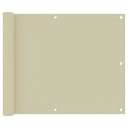 Schermo per balcone schermo per la privacy 75 x 500 cm tessuto Oxford color crema 02_0010145