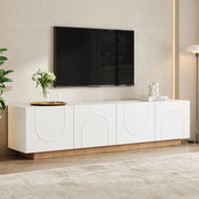 MOBILE TV 170x38x42 cm Bianco in MDF e pannello di legno