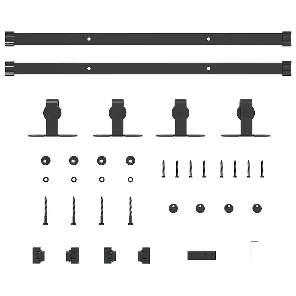 Kit Anta Scorrevole per Armadio 122 cm in Acciaio al Carbonio 4009673