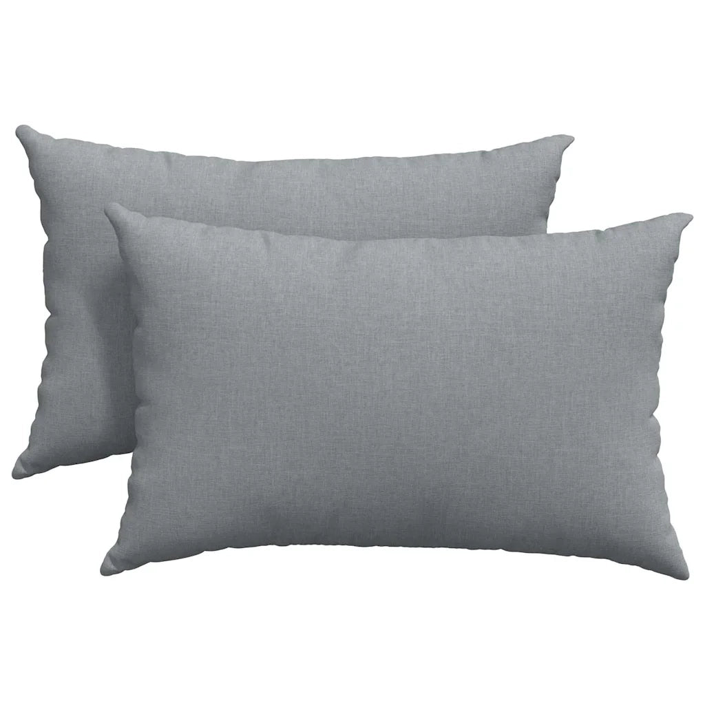 Cuscini da Divano 2 pz | Cuscini per sedie Grigio chiaro 60 x 40 cm Tessuto