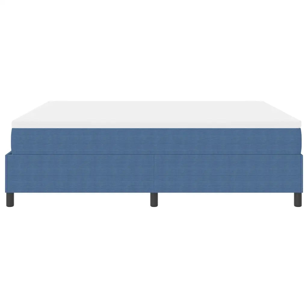 Letto a molle Blu e Bianco 180 x 200 cm Tessuto in Cords 3337480