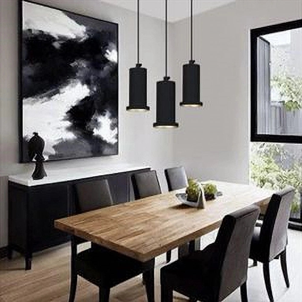 Trade Shop - Lampadario A Sospensione Moderna Contemporaneo Nero Oro Portalampada Pendente E27 33825 -