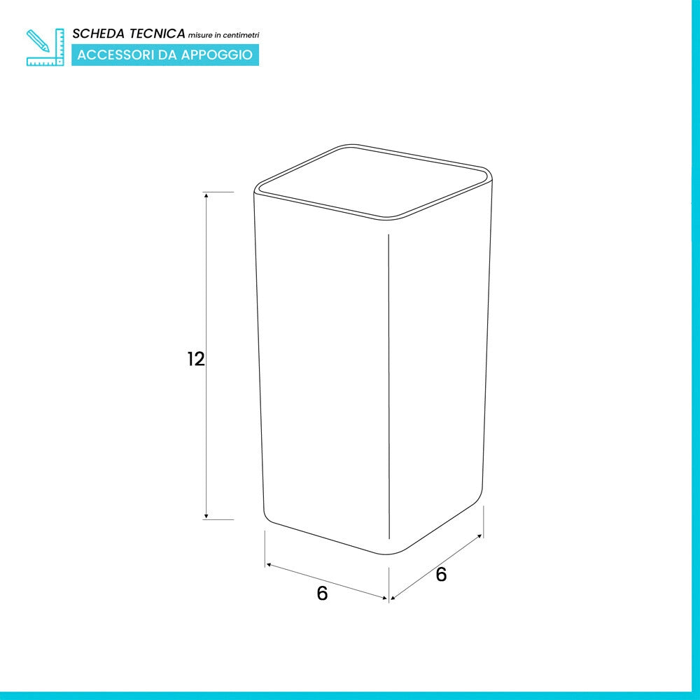 Porta spazzolini beige da bagno in plastica Star