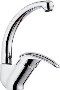 Rubinetto lavellocon bocca alta a c girevole, modello corto - serie ten