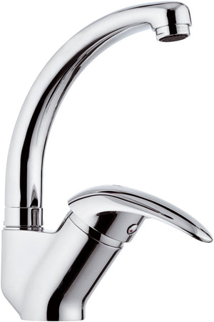 Rubinetto lavellocon bocca alta a c girevole, modello corto - serie ten