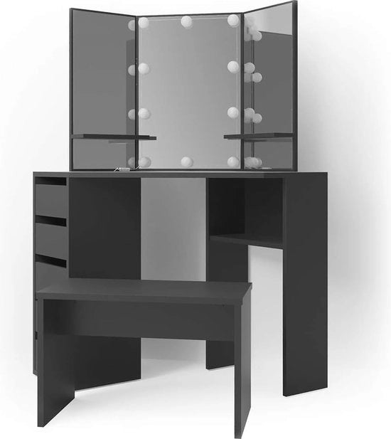 Tavolo da lavoro con illuminazione LED e sedile - 110 cm