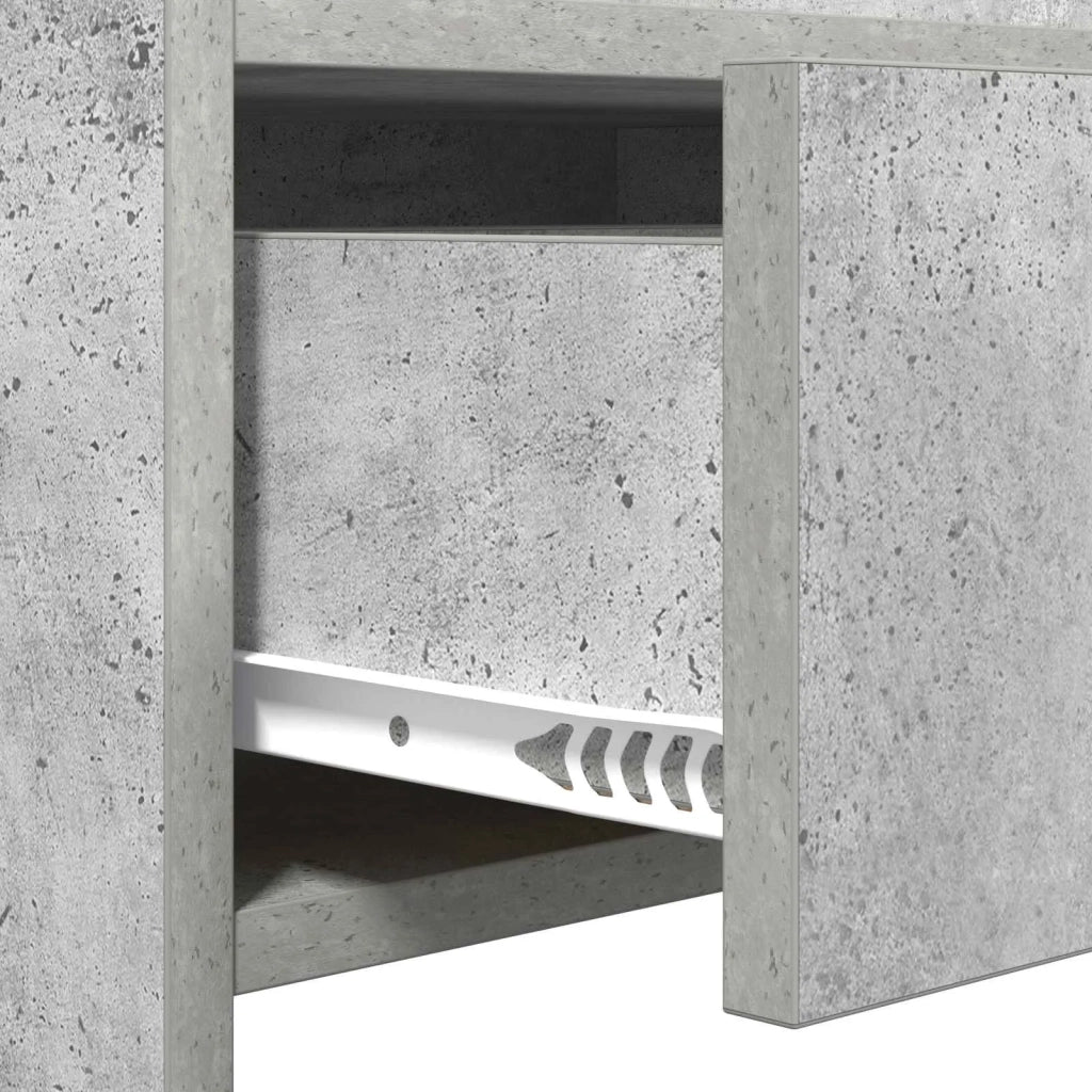 Mobile per scarpe con cassetto Grigio Cemento 73,5 x 36 x 92 cm 8011326