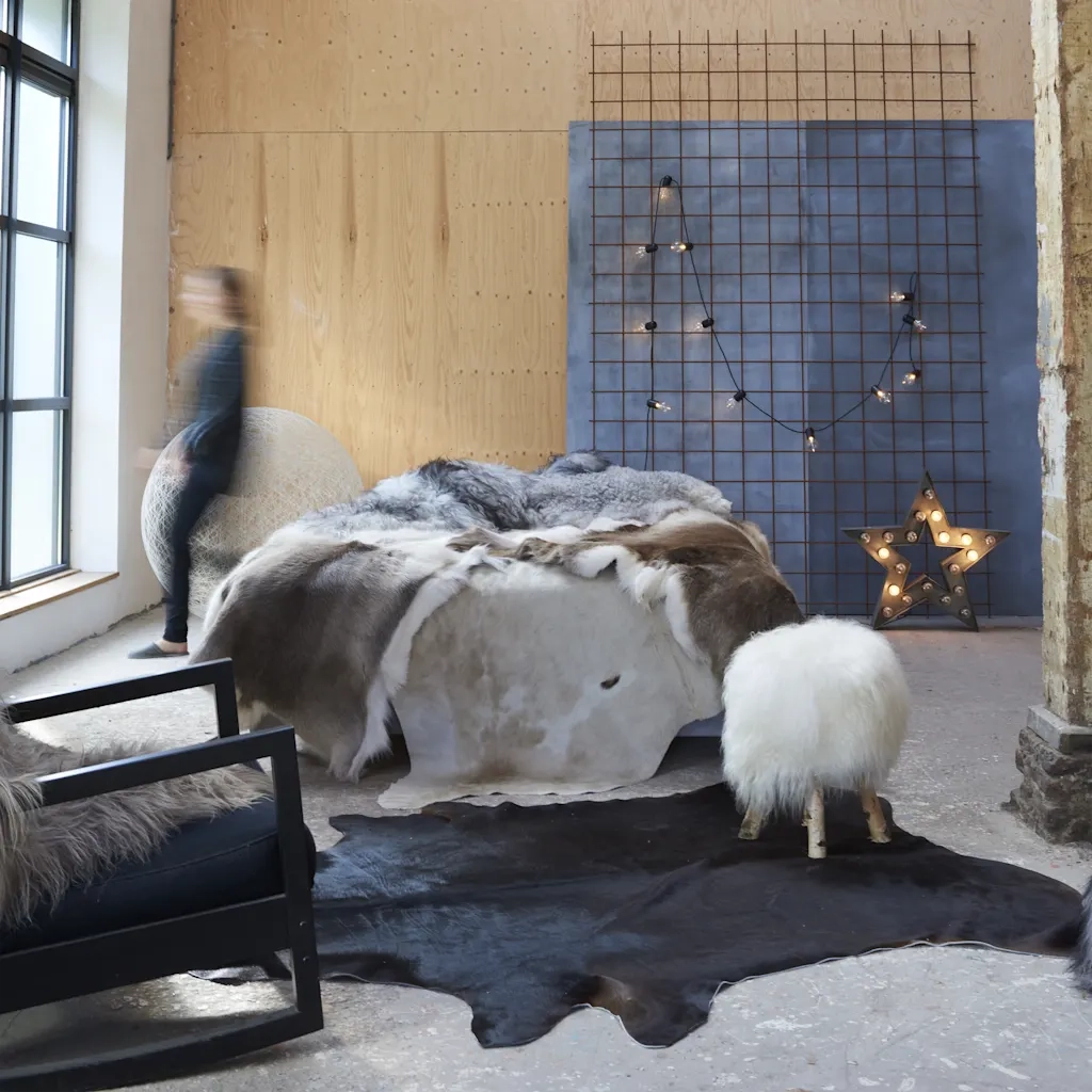 Tappeto del soggiorno | Tappeto in Vera Pelle Bovina 180x220 cm
