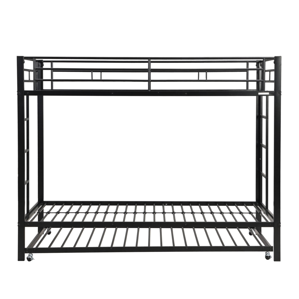 Letto a castello 90x200 cm in metallo con letto estraibile
