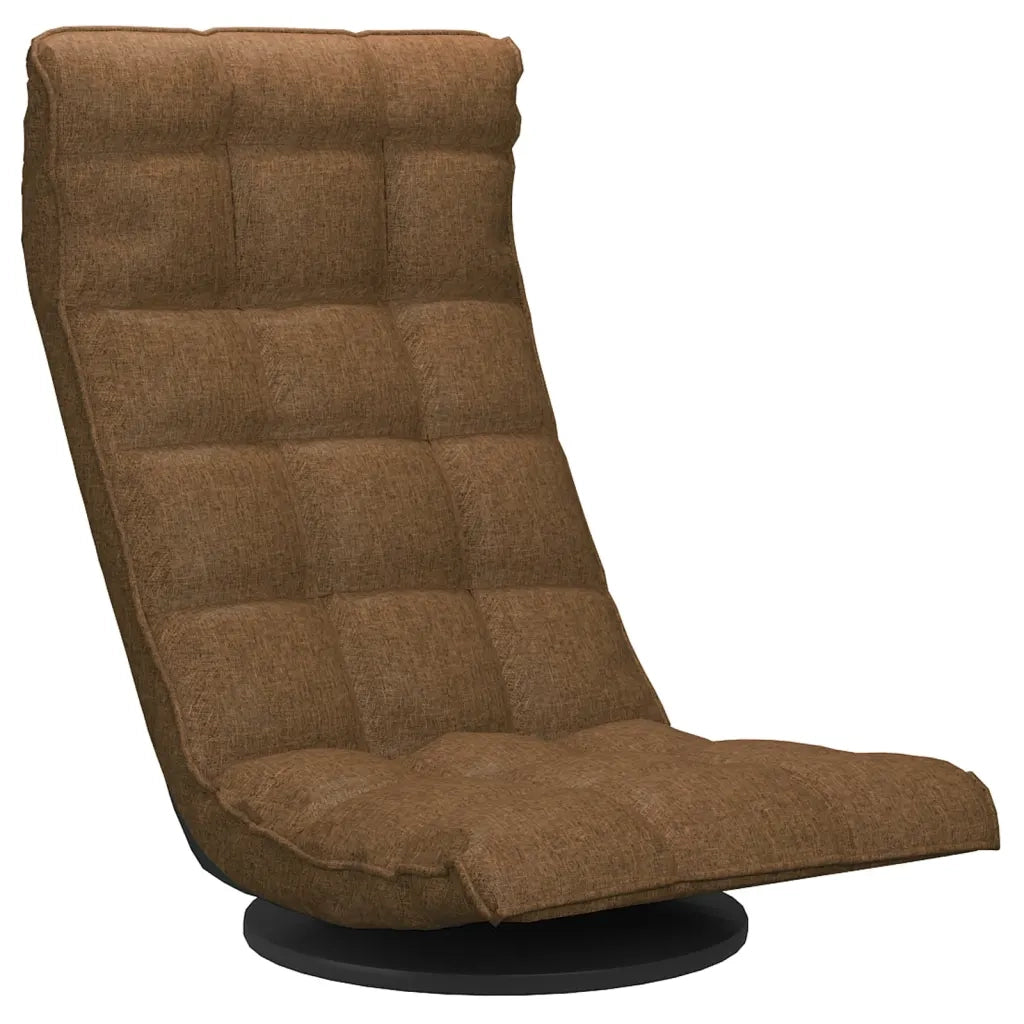 Sedia da Pavimento Girevole Marrone in Tessuto CFW4418099