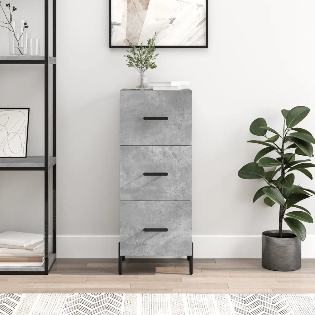 Credenza-Buffet-Armadio da cucina Grigio Cemento 34,5x34x90 cm in Legno Multistrato 195458