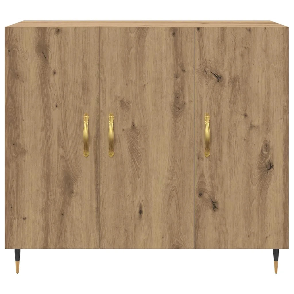 Credenza-Buffet-Armadio da cucina Rovere artigianale 90 x 34 x 80 cm Legno multistrato 528814