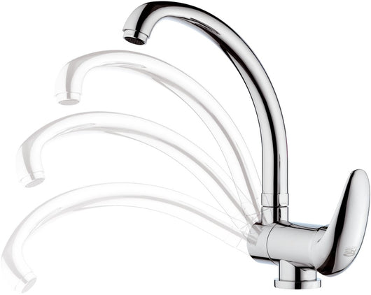 Rubinetto lavellocon bocca alta girevole - serie ten