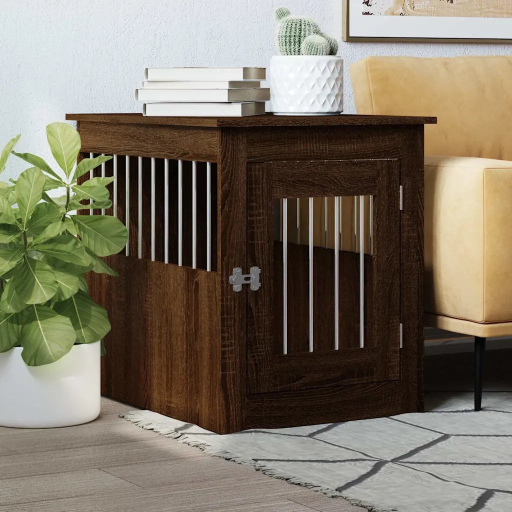Gabbia Cani Arredamento Rovere Marrone 55x75x65cm Multistrato CFW8670419