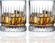 Set di Whisky di Vetro 355 ml da 2 pezzi - 100% Libero da Piombo - Base Pesante - Whisky di Scozia e Irlanda