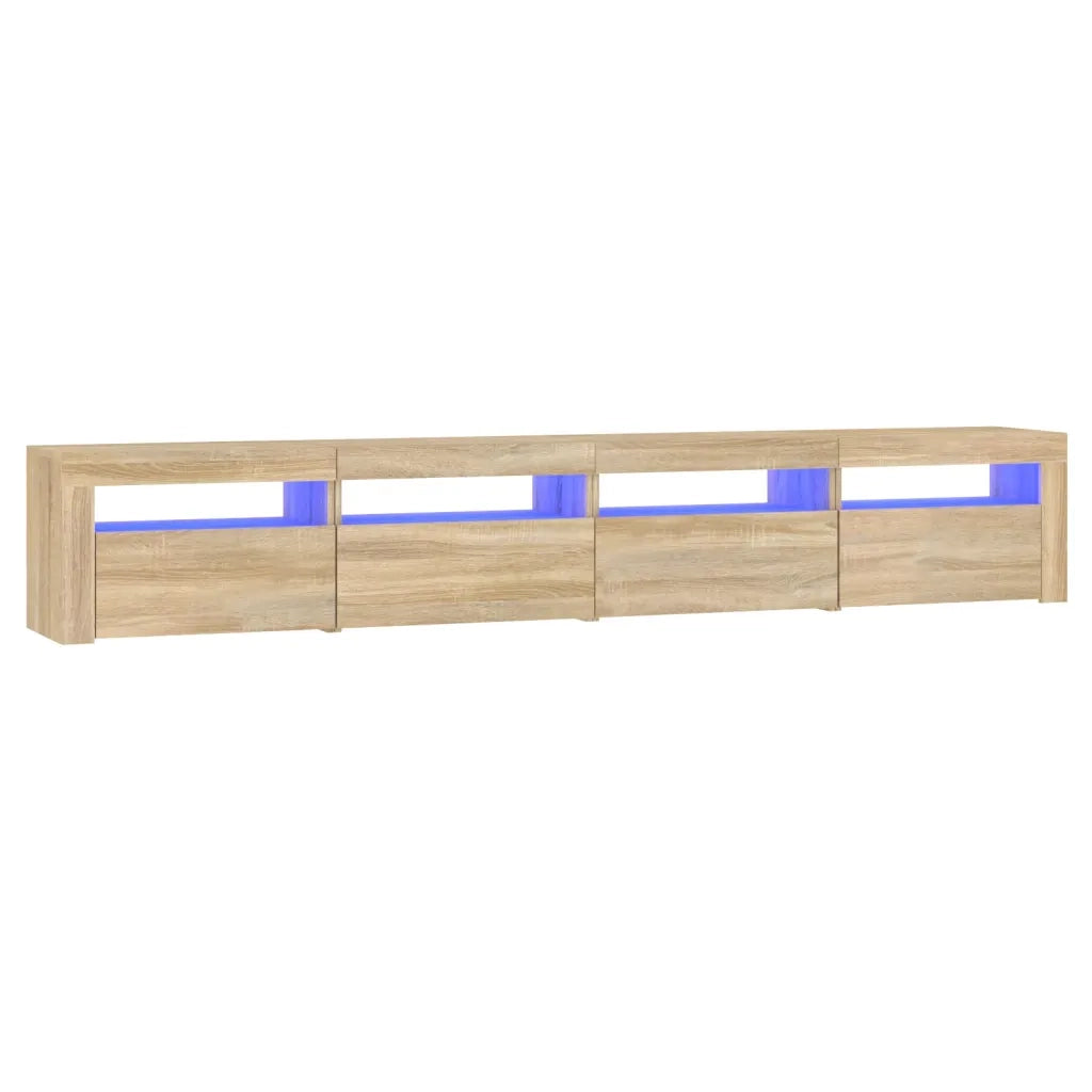 Mobile Porta TV con Luci LED Rovere Sonoma 240x35x40 cm cod mxl 12745