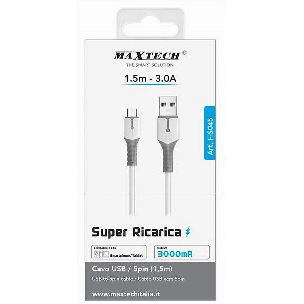 Trade Shop - Cavo Usb A Micro Usb Super Ricarica 1.5 Mt 3 A Dati Per Smartphone Tablet F-s045 -
