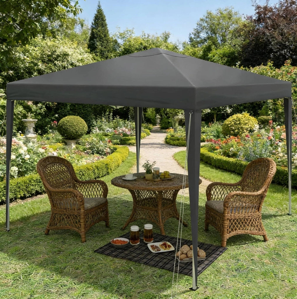 Gazebo pieghevole 3x3 m antracite con borsa da trasporto