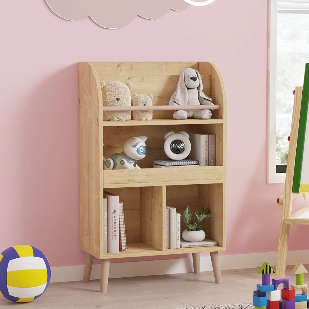 Libreria in legno "Minola" - 60 x 30 x 102 cm - Beige
