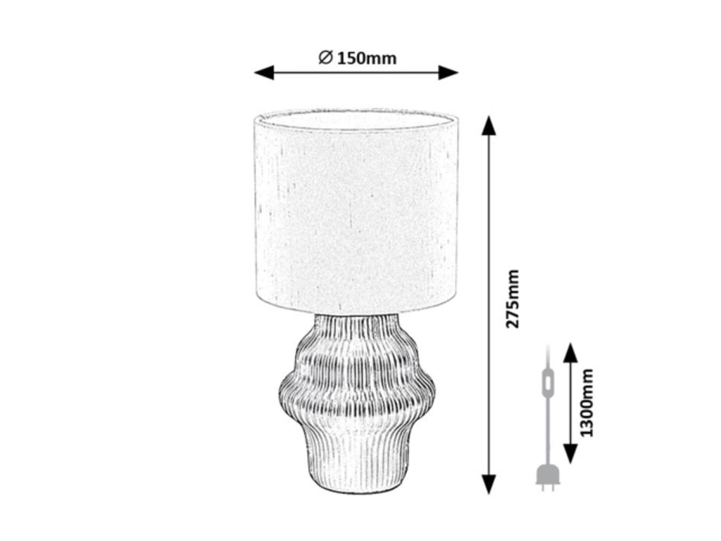 Lampada da tavolo Glimo verde ceramica E14 Rabalux