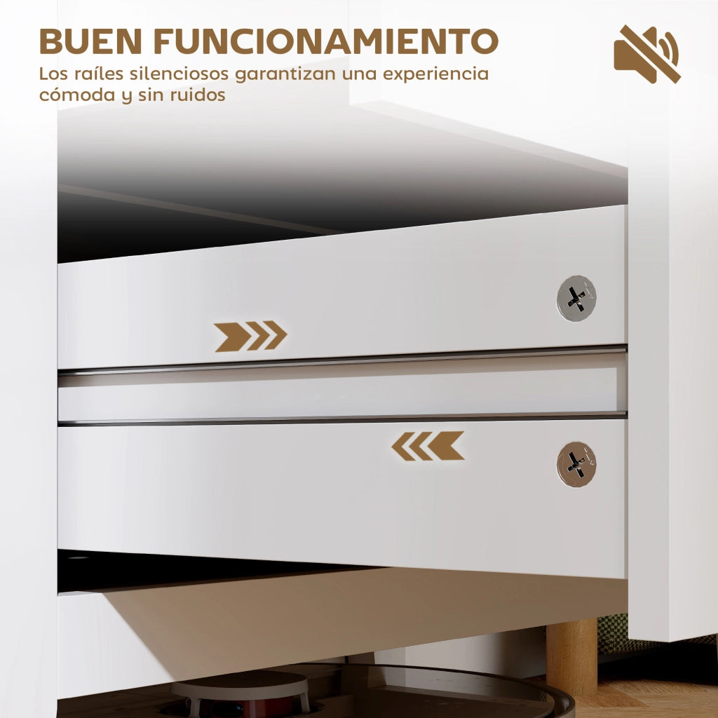 Cassettiera con 3 Cassetti ¨C zephmum ¨C 80x40x78,5 cm Bianco