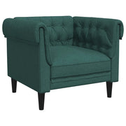 Poltrona | Sedia Relax Chesterfield Verde Scuro in Tessuto