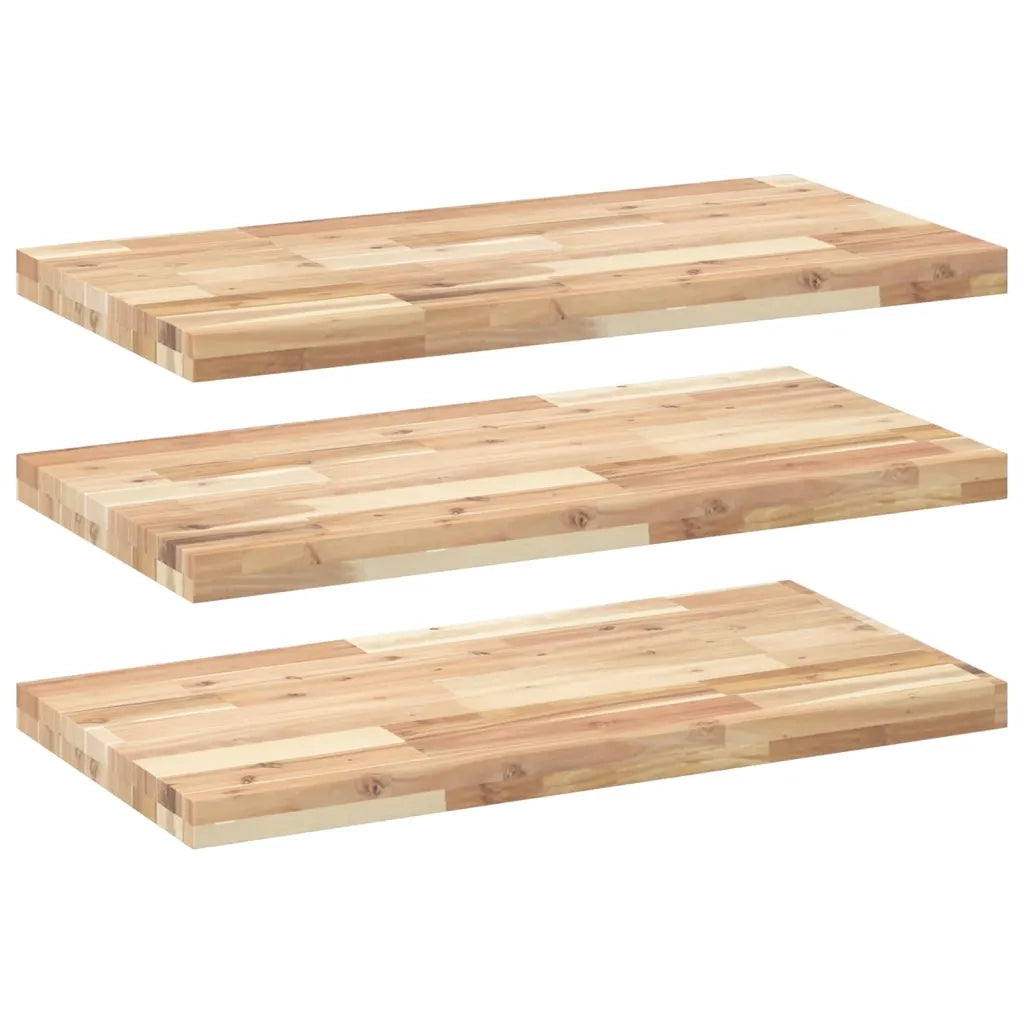 Mensole da Parete 3 pz 60x40x4 cm Legno Acacia Non Trattato 3279473