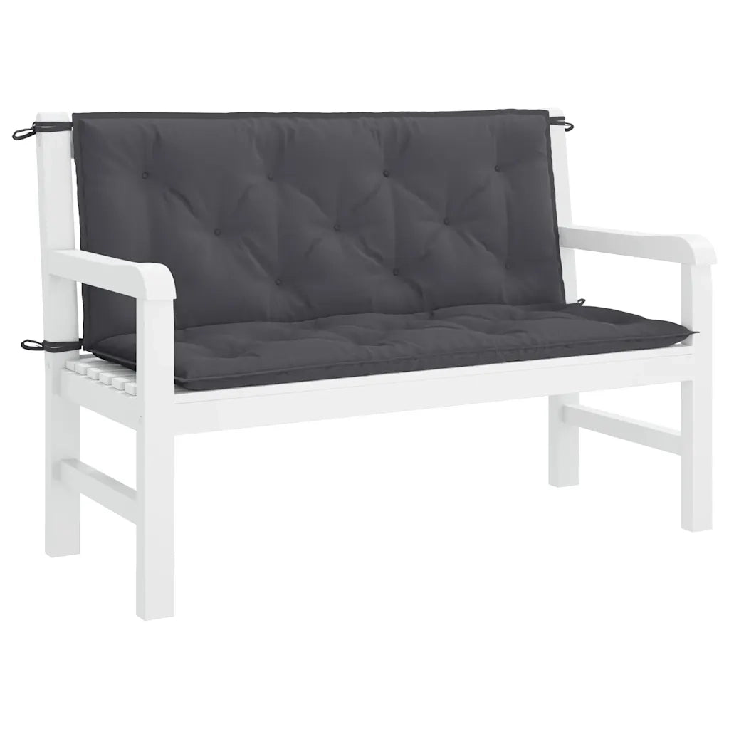 Cuscino per Panca Antracite 120x(50+50)x7cm in Tessuto Oxford 315004