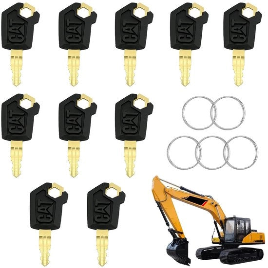 Set di chiavi da 10 pezzi - Chiave a contatto 5P8500 - Chiavi per macchine pesanti - Resistente all'usura/Infrangibile - Chiave a anello pratica - Chiave per macchinari da costruzione