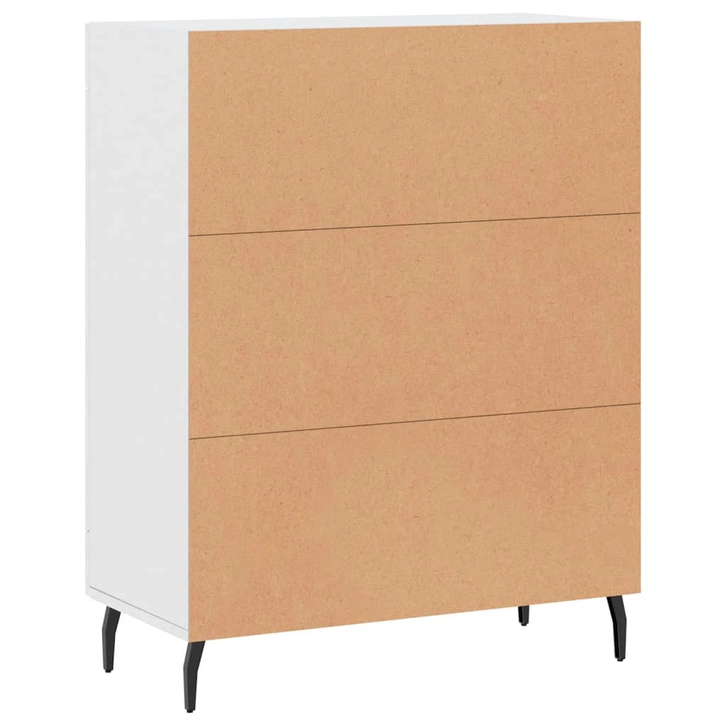 Buffet credenza cassettiera mobiletto mobile contenitore organizer per cucina soggiorno salotto 69,5 x 34 x 90 cm legno ingegnerizzato bianco 02_0030462