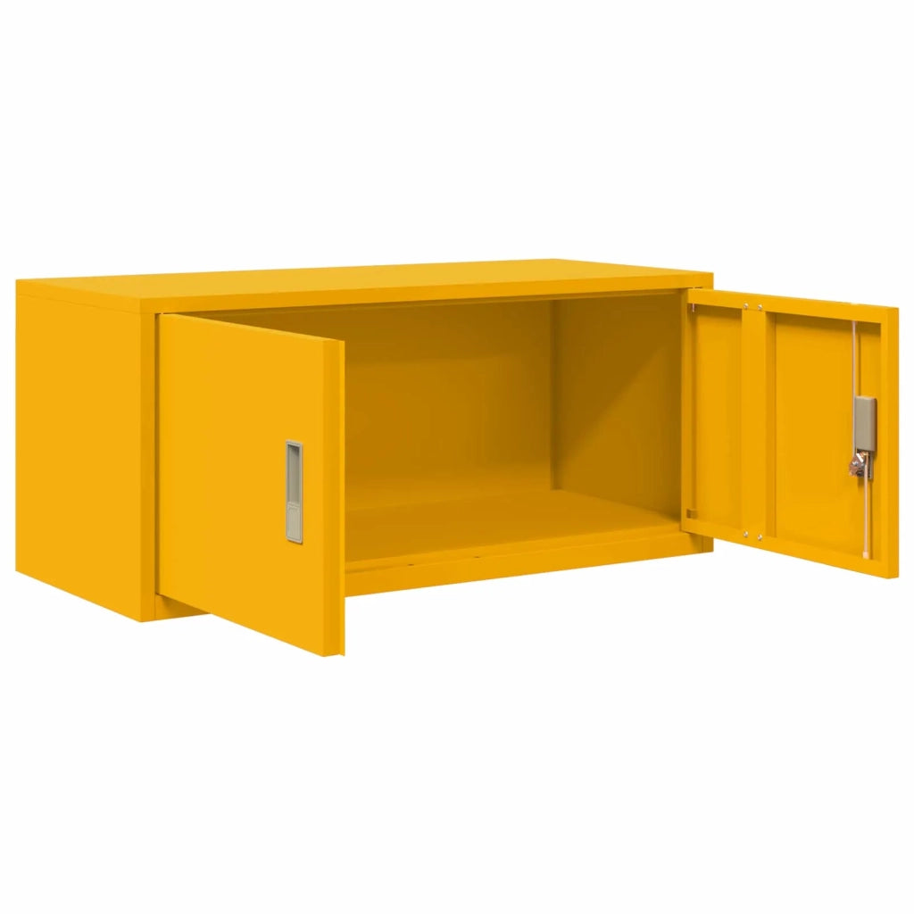 Armadio Giallo senape 90 x 40 x 40 cm Acciaio 891631