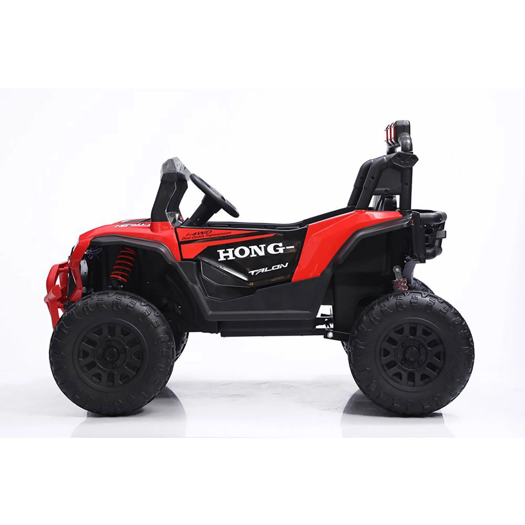 Macchina Elettrica per Bambini Buggy Safari 2 Motori da 35W con Telecomando Luci e Suoni Rosso
