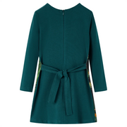 Abito da Bambina a Maniche Lunghe Verde Scuro 116 CFW3768247