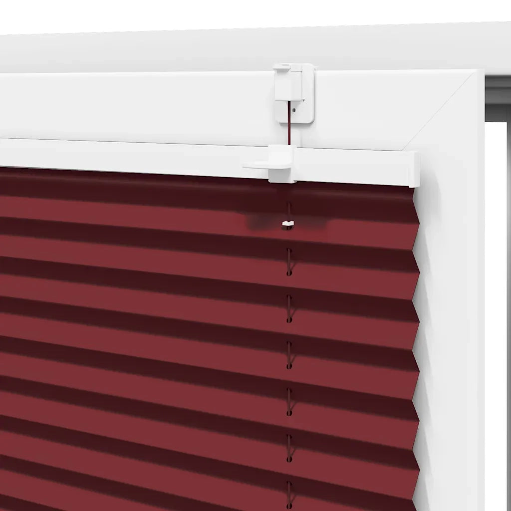 Tenda Plissettata Rosso Bordeaux 90x150 cm Larghezza Tessuto 4015243