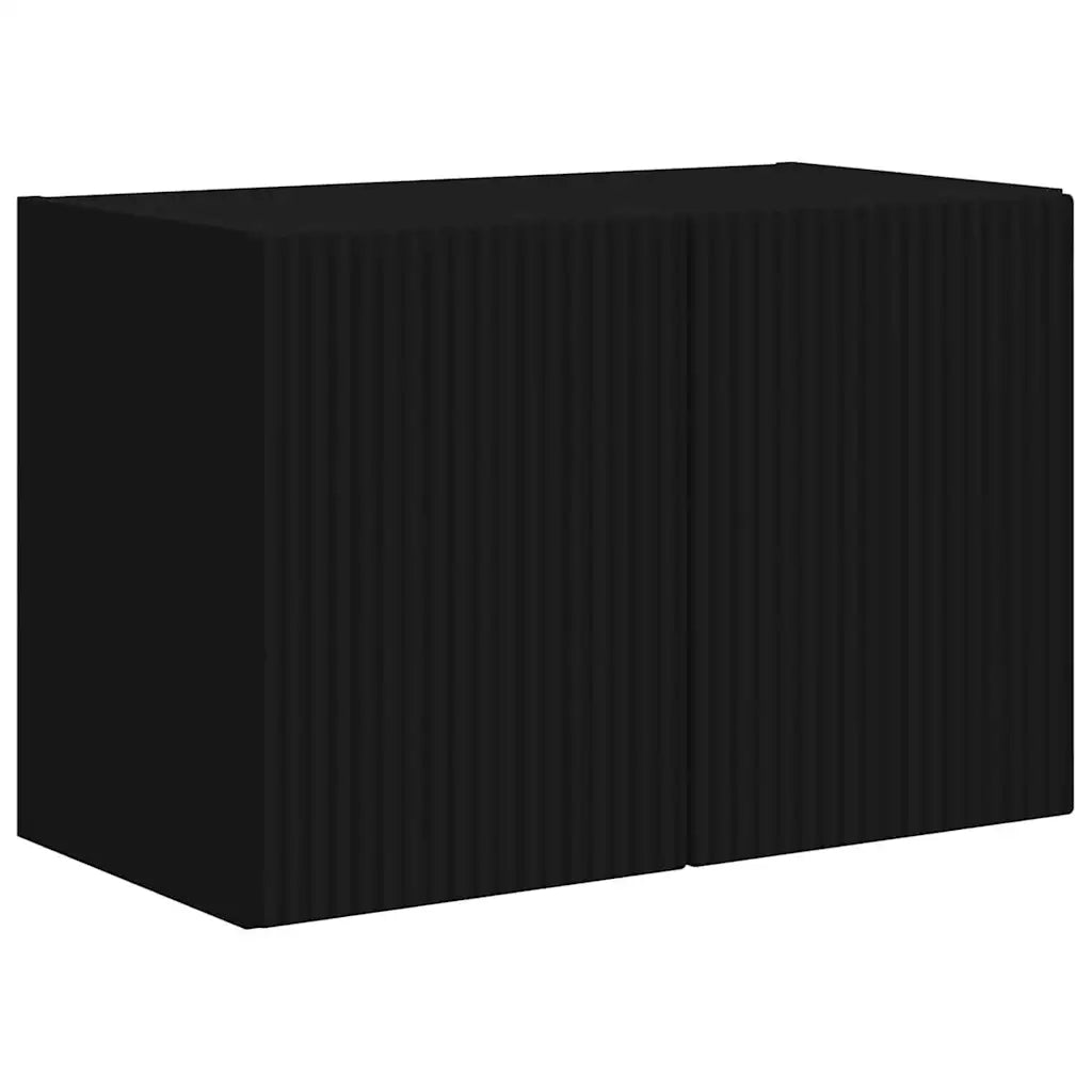 Mobile TV da parete Nero 59,5 x 31 x 40 cm Legno multistrato