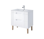 Set mobili bagno 80 cm con lavabo Fiji White 80 cm