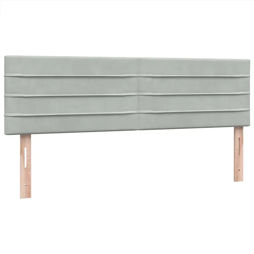 vidaXL Giroletto a Molle con Materasso Grigio Chiaro 160x220cm Velluto