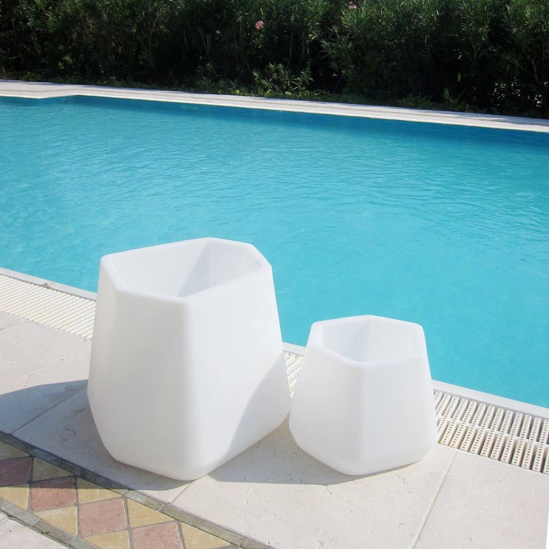 Vaso Luminoso da Giardino a LED 56x49x43 cm in Resina 5W Magnolia Multicolore