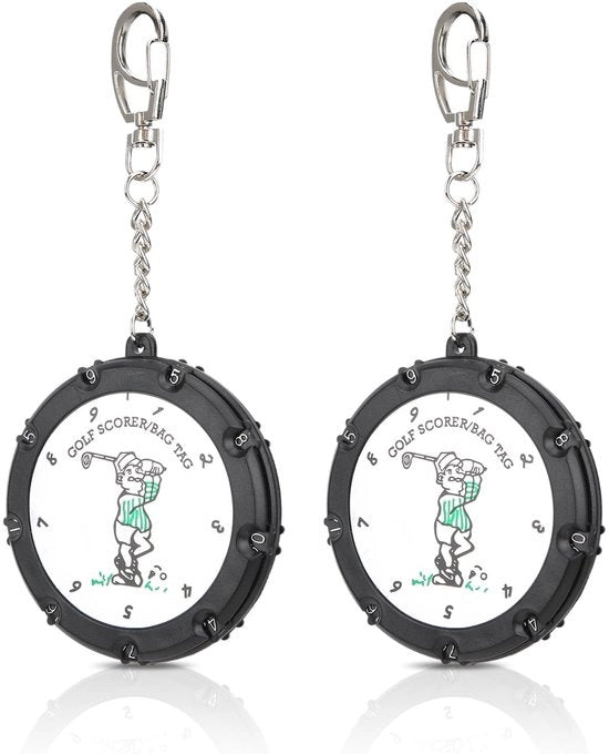 Contatore di Punteggi di Golf da 18 Buche - Portatile - Tabella di Scoring - Chiave - Facile da Usare - Progettazione Leggera - Contatore di Punteggi di Golf