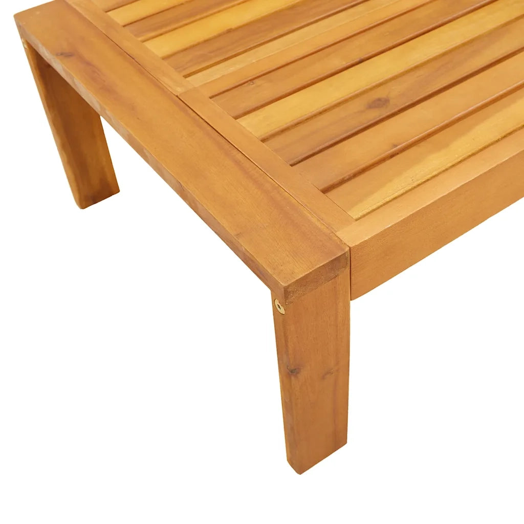 Tavolino da Giardino-Tavolo da Esterno 100x50x27 cm in Legno Massello di Acacia