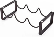 Wijnrek Stacking - Flessen Deposito - Vino Organizzazione - Disegno a Soffietta - 34 x 17 x 11cm - Nero